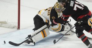 Drake Batherson ends goal-scoring drought with two as Senators beat Bruins 6-3