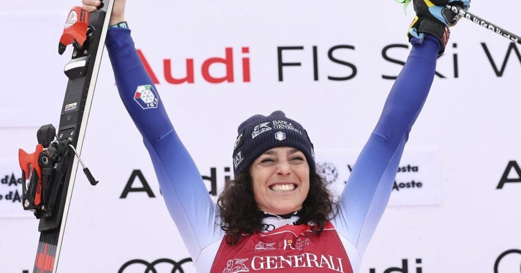 Brignone closes in on overall World Cup title with super-G victory near her Italian hometown