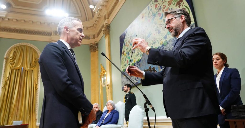 Mark Carney officially sworn in as prime minister