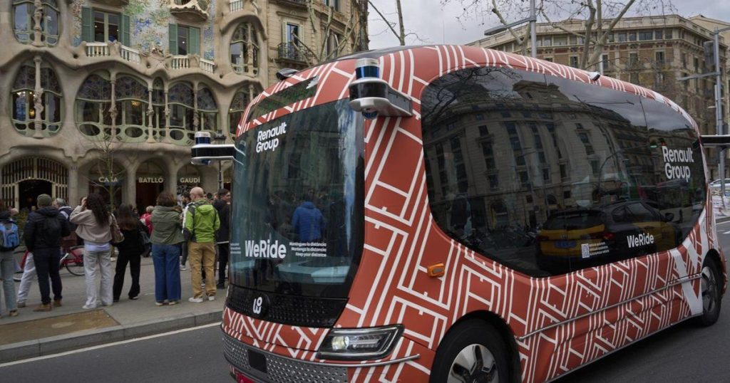 Driverless ‘bus of the future’ is tested in Barcelona