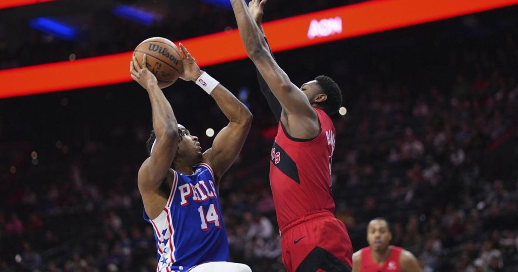 Barrett scores 31 points and Raptors win 127-109 to send 76ers to eighth straight loss