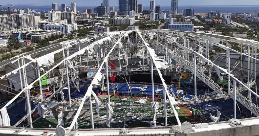 City to spend .5M to fix hurricane-damaged Tropicana Field roof, aiming for Rays return in 2026