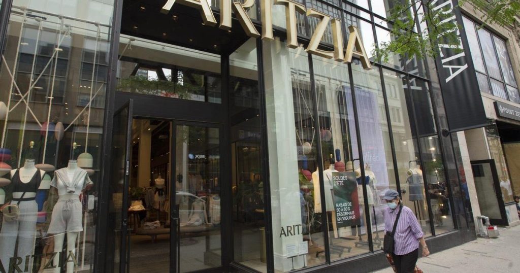 Canadian apparel company stock prices fall after tariff announcement