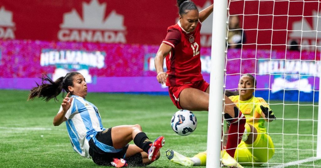 Rose scores, Canadian women’s soccer team blanks Argentina 3-0