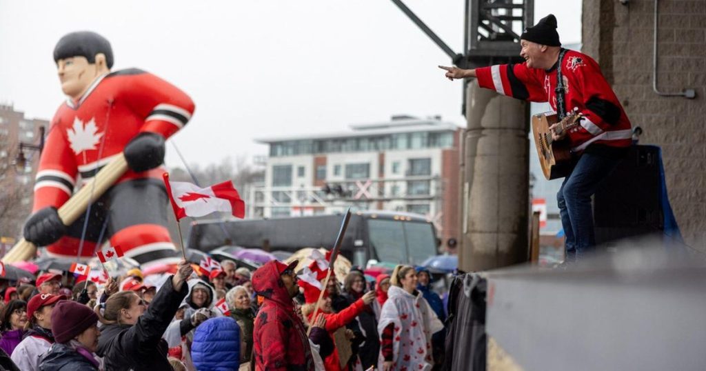 ‘Hands off’: Across Canada, protesters rally against Trump