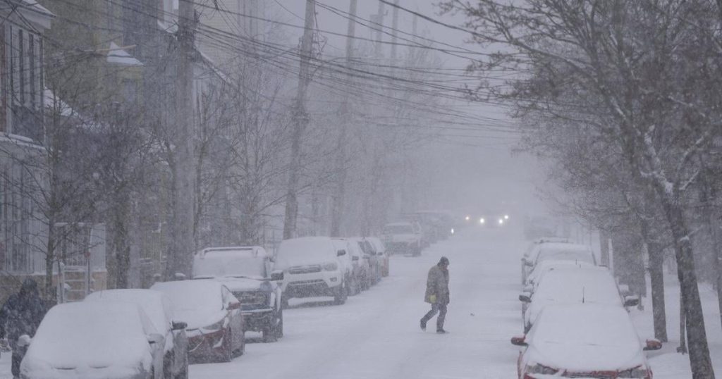 East Coast’s reluctant spring interrupted by snow, ice pellets and freezing rain