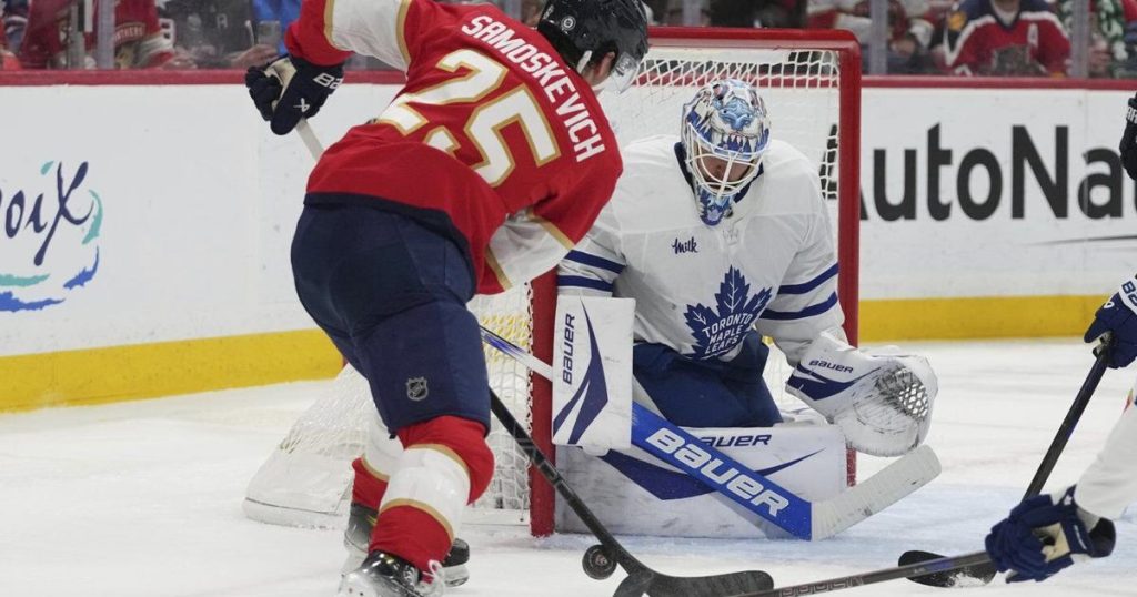 Panthers top Maple Leafs 3-1, snap 5-game slide and tighten Atlantic Division race