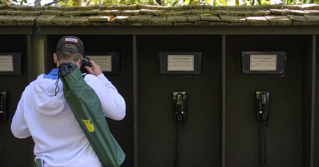 Remember public phones? The Masters still offers old-school devices as alternative to cellphones