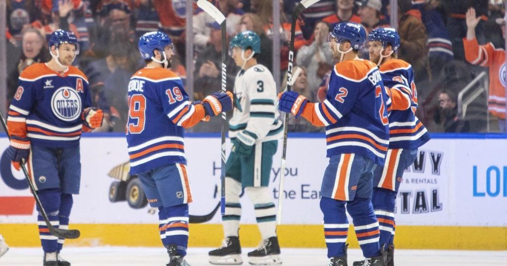 Oilers clinch playoff berth for sixth consecutive season with 4-2 win over Sharks