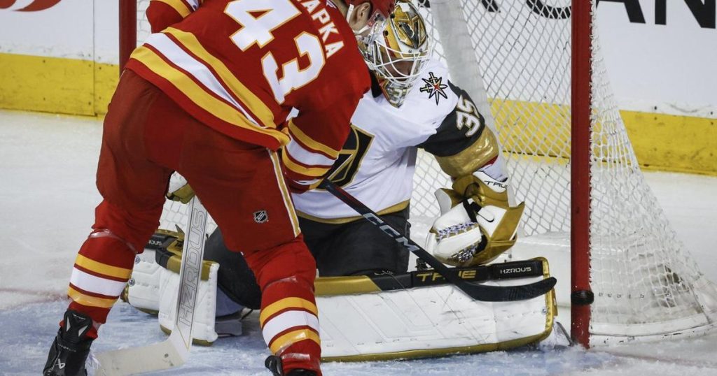 Disappointed Flames knock off Golden Knights 5-4 in shootout