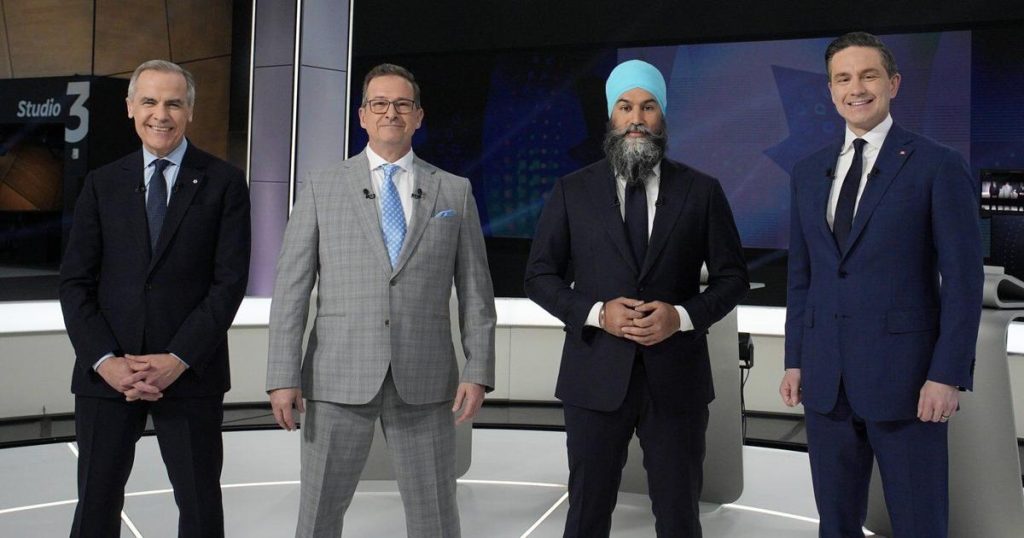 Carney, Poilievre align on pipelines as Trump and trade loom over French debate