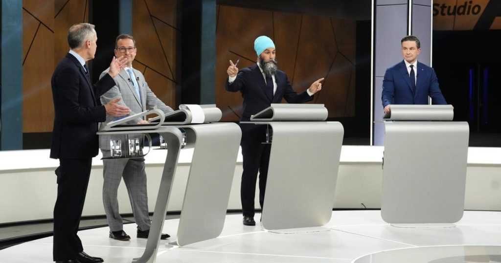 In the news today: Federal leaders debate round 2, fewer Canadians heading stateside