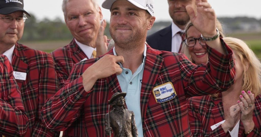 Justin Thomas ends 3-year drought with playoff victory in RBC Heritage