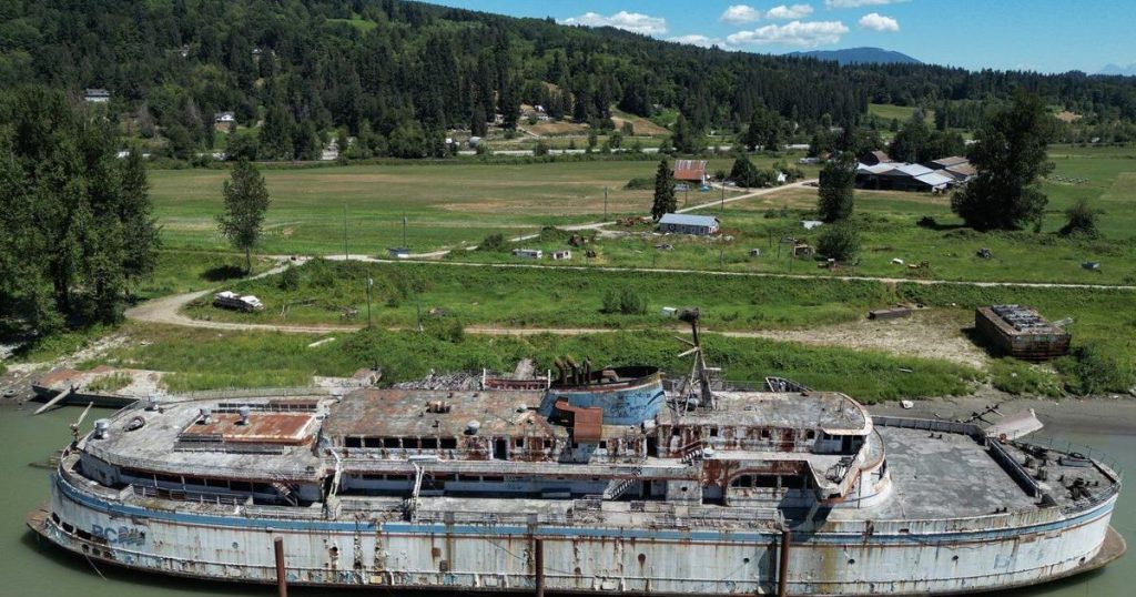 Derelict ferry, Queen of Sidney, catches fire in Mission, B.C.