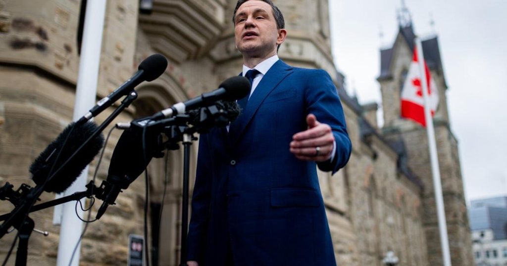 Conservatives will ‘cooperate’ with Liberals to end U.S. trade dispute: Poilievre