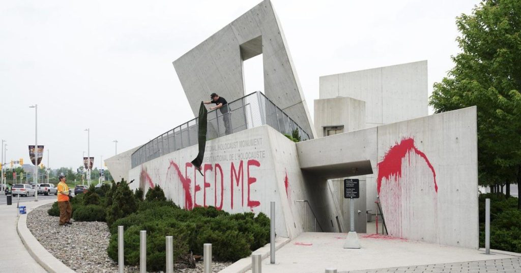National Holocaust Monument vandalized with ‘FEED ME’ written in red paint
