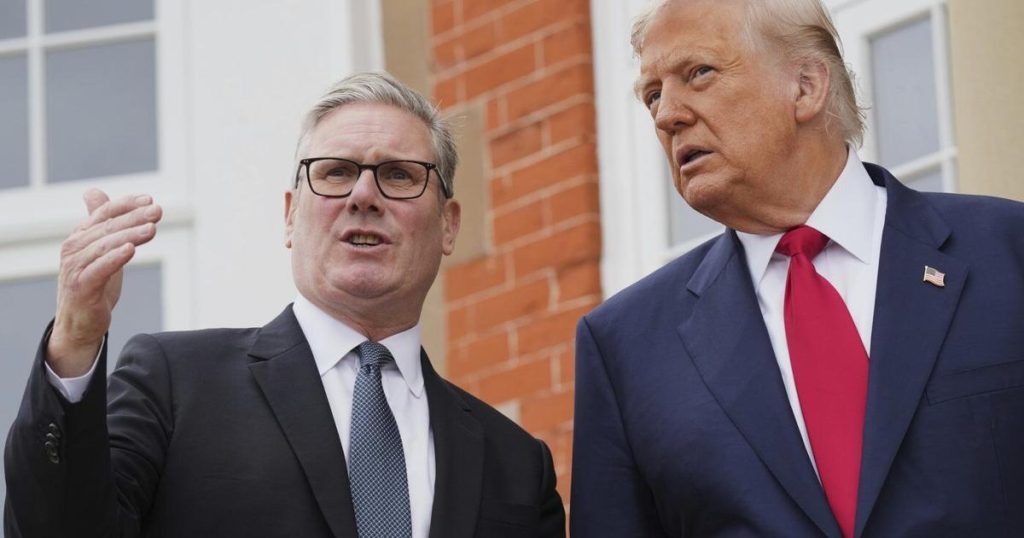 The Latest: Trump to discuss trade with British Prime Minister Keir Starmer in Scotland