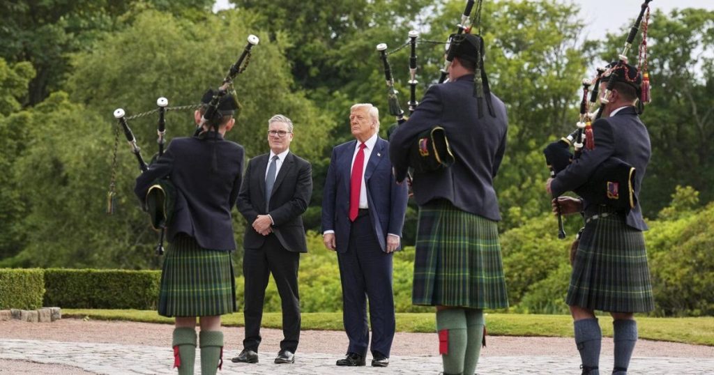 Trump caps his Scottish visit by opening a new golf course