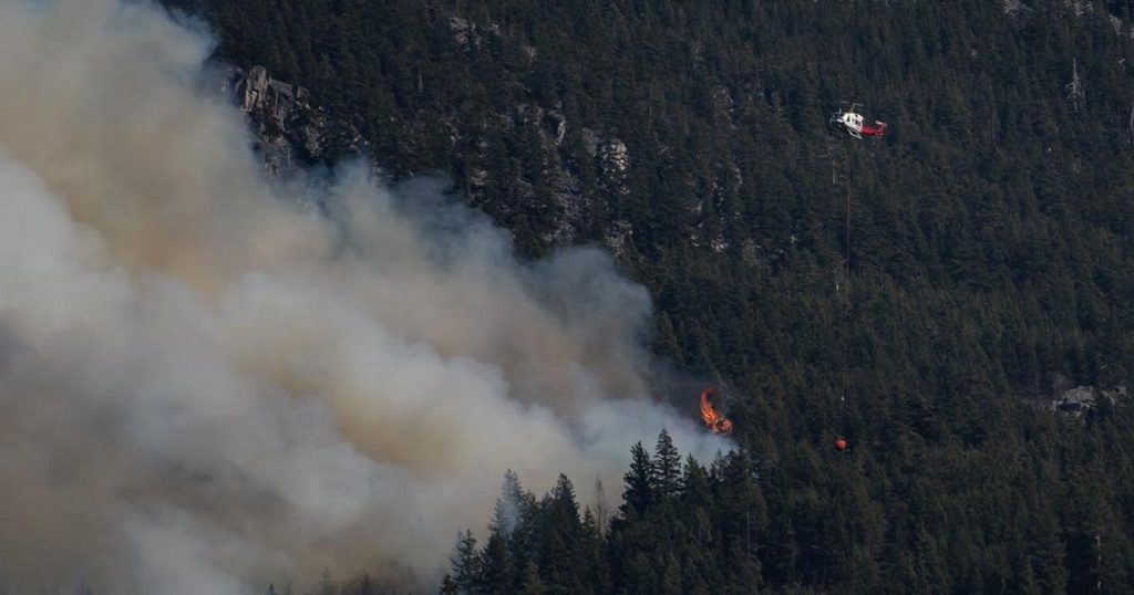 Wildfire near Peachland, B.C., no longer out-of-control, residents could soon go home