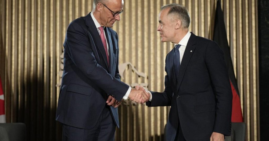 Carney says he will travel to Europe next week to deepen ties
