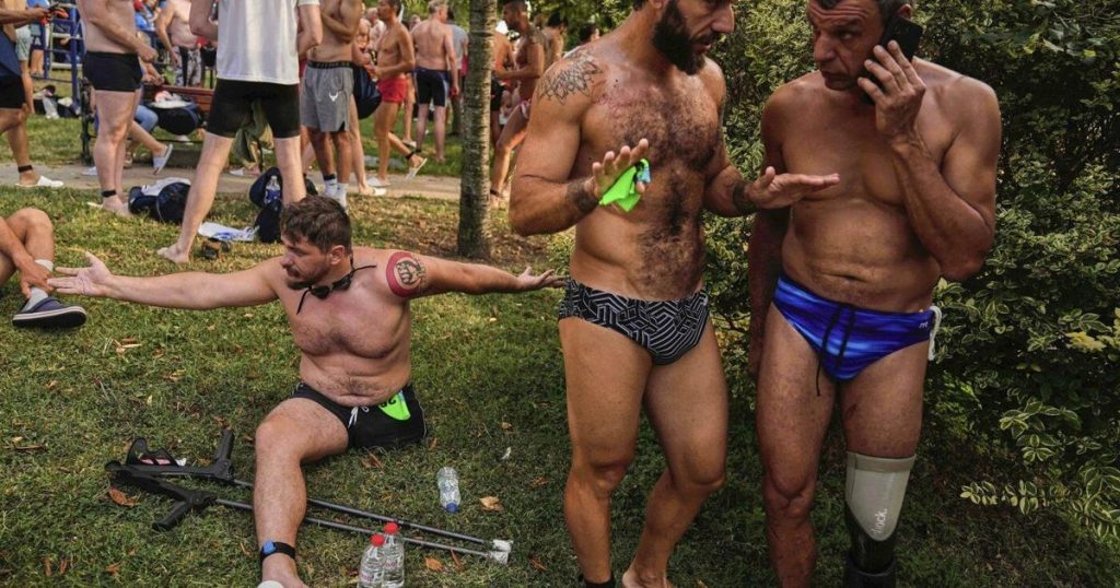 Ukrainian war veterans swim the Bosphorus strait in a triumph over their war injuries