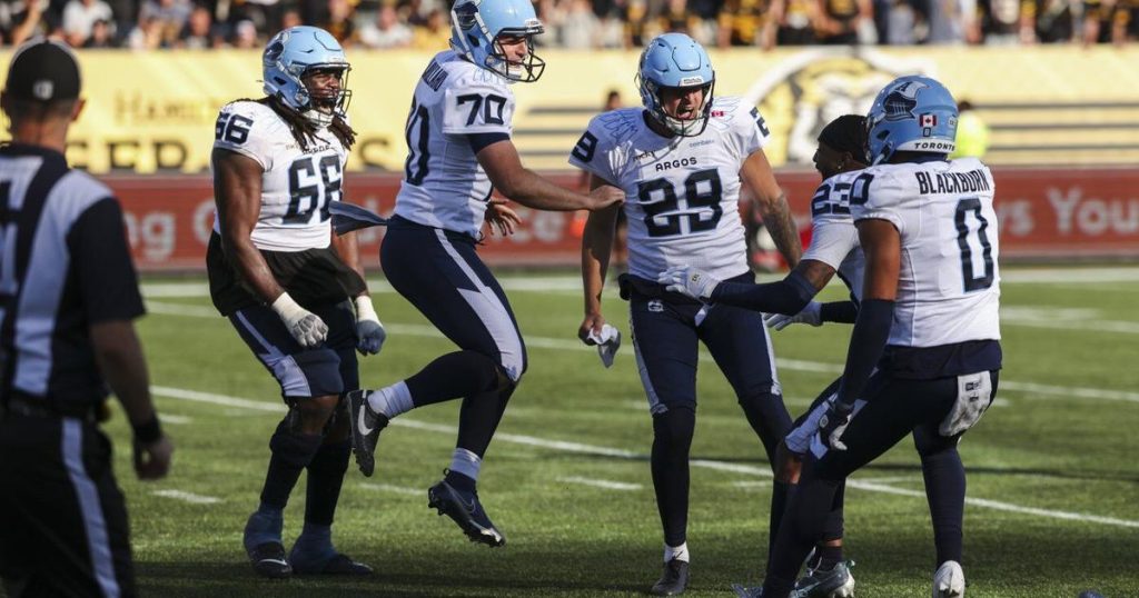 Hajrullahu’s game-winning boot caps Argos’ wild 35-33 Labour Day win over Ticats