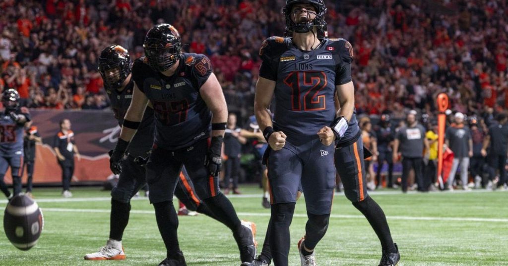 B.C. Lions rebound with decisive 38-27 win over Ottawa Redblacks