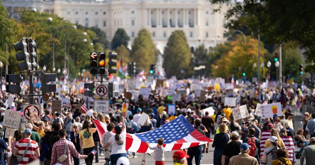 People fill the streets for ‘No Kings’ rally in Washington