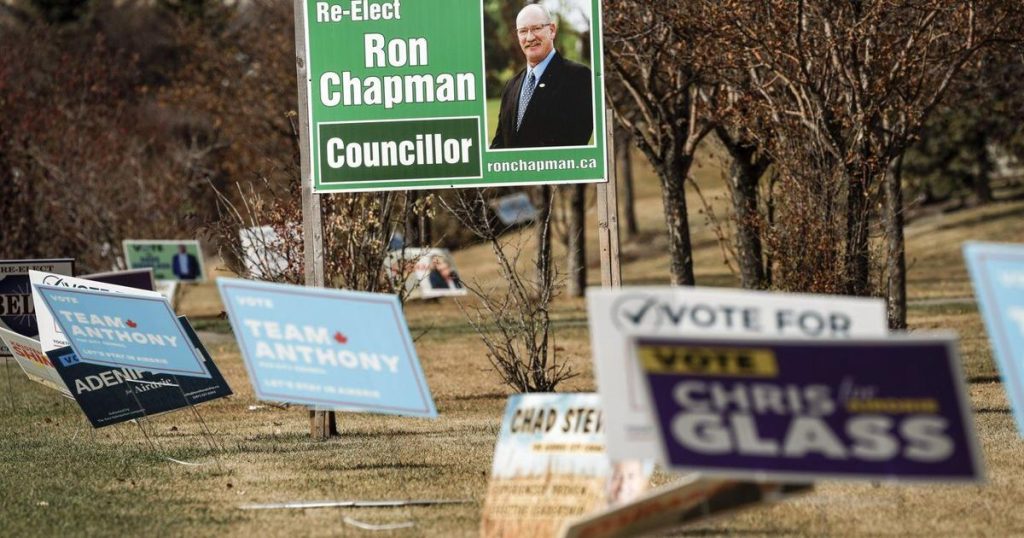 Albertans to pick mayors, councillors in provincewide municipal elections