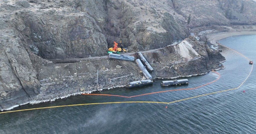 Railways says rock slide may have caused B.C. derailment that spilled jet fuel