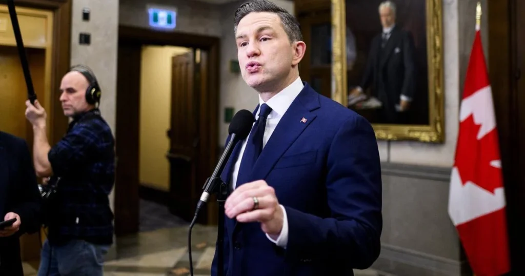 Poilievre says Carney’s Liberals are ‘counterfeit’ Conservatives