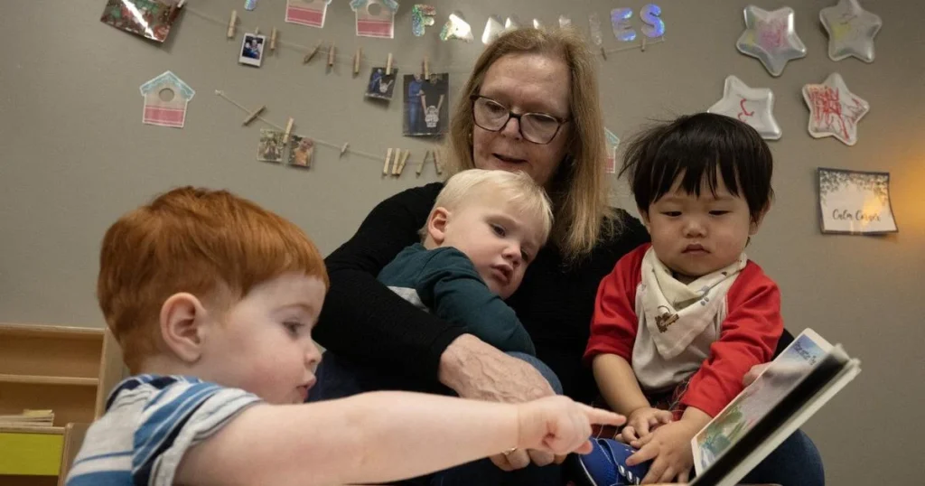 Intergenerational daycare aiming to strengthen bonds between kids and ‘grandfriends’