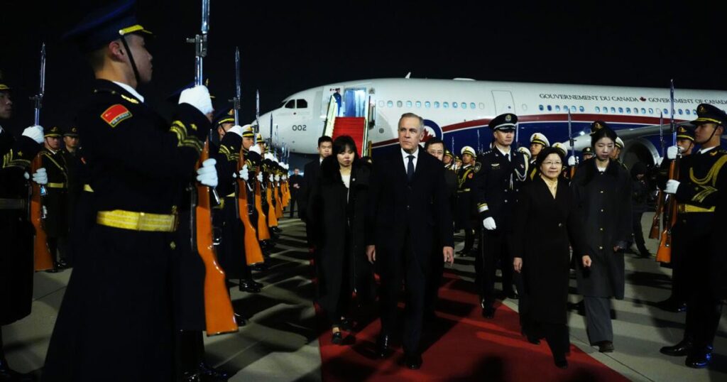 Prime Minister Carney lands in Beijing, kicking off trade mission