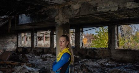 Photos show Ukraine’s historic center in ruins but children, athletes still train ahead of Olympics Photos show Ukraine’s historic center in ruins but children, athletes still train ahead of Olympics