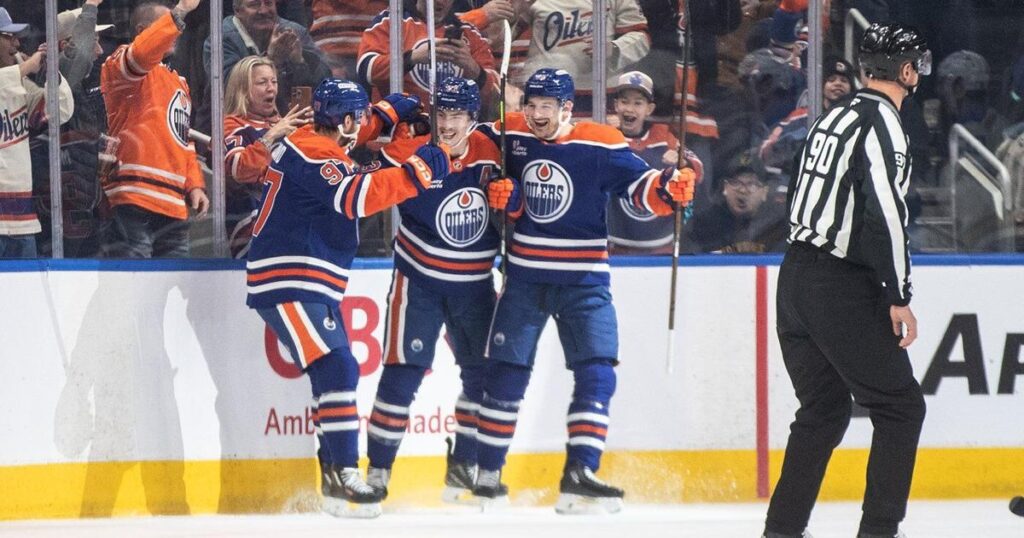 Nugent-Hopkins scores winning goal for Oilers in his 1,000th NHL game