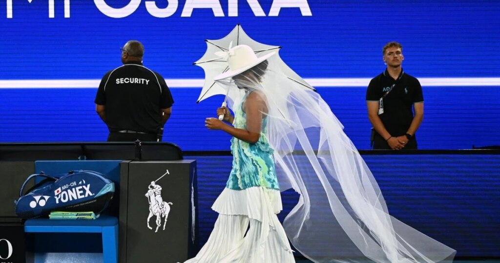 Naomi Osaka tones down her walk-on outfit for second-round match at the Australian Open