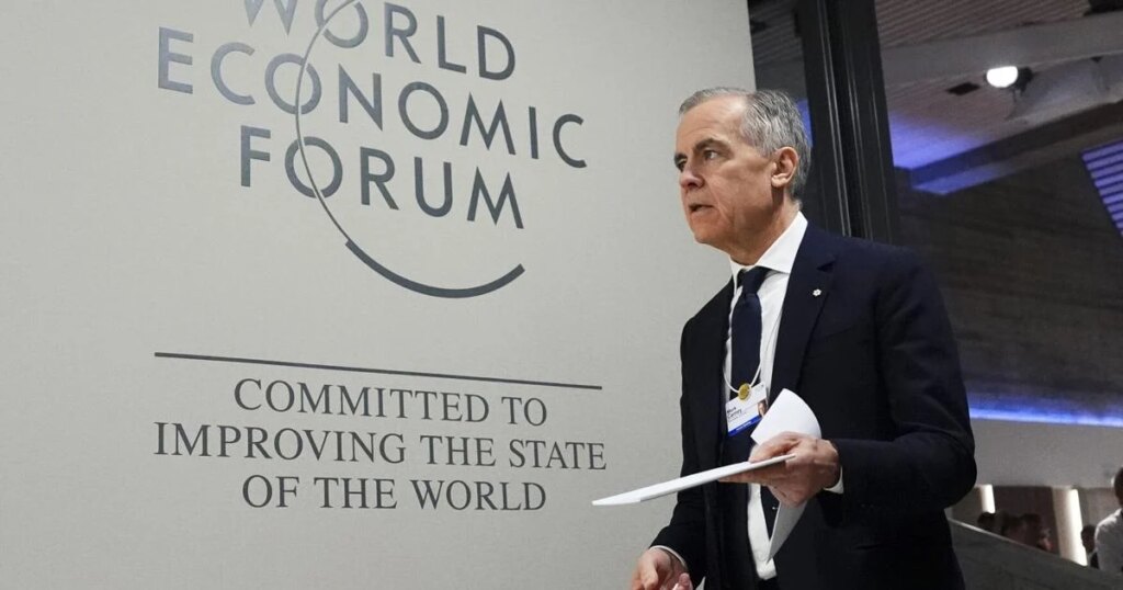 Carney calls on middle powers to band together in World Economic Forum speech