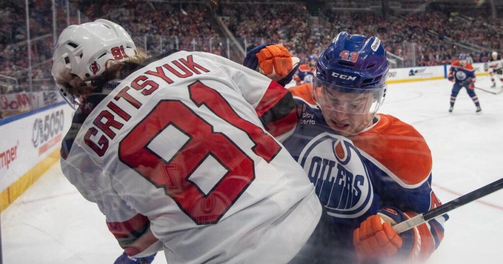 Devils lean on Glass, Gritsyuk to edge the Oilers 2-1