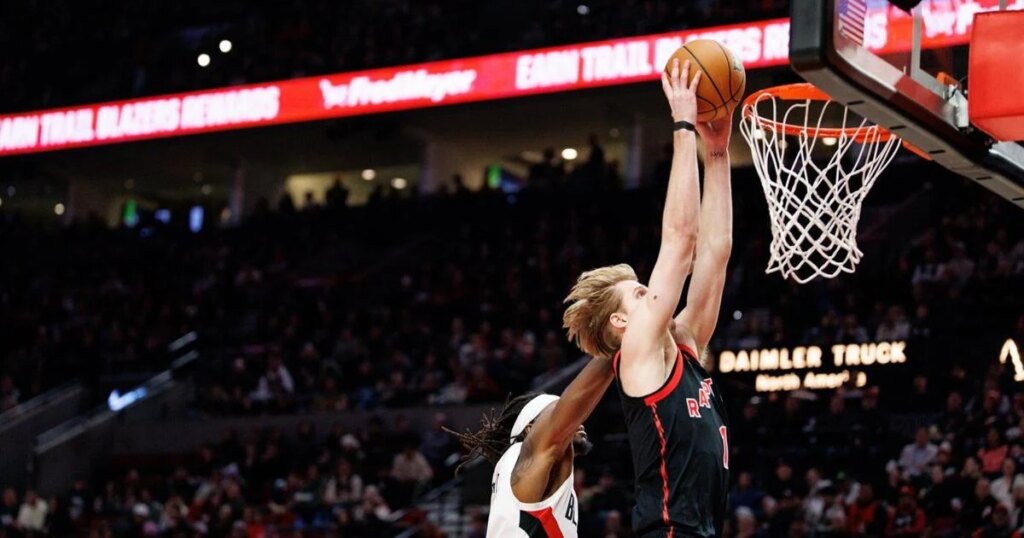 Mamukelashvili’s 22 points lead Raptors past Blazers, snapping Portland’s win streak