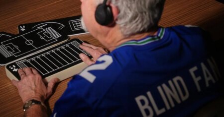 Some blind fans to experience Super Bowl with tactile device that tracks ball Some blind fans to experience Super Bowl with tactile device that tracks ball