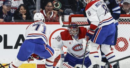 Canadiens’ Montembeault enjoys scintillating performance, puts past struggles behind Canadiens’ Montembeault enjoys scintillating performance, puts past struggles behind