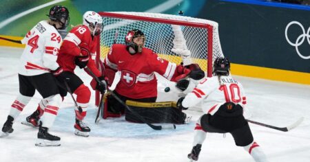 CP NewsAlert: Canadian women top Switzerland 4-0 to open Olympic title defence CP NewsAlert: Canadian women top Switzerland 4-0 to open Olympic title defence
