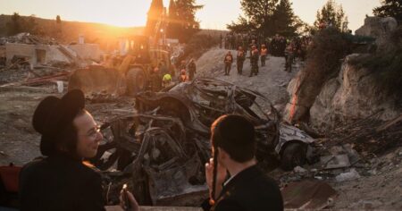 Photos show Israel after Iran retaliated with missiles Photos show Israel after Iran retaliated with missiles