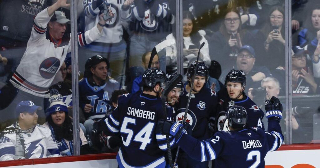 Scheifele has goal and an assist to lead Jets to 4-1 win over Lightning