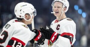 Senators pull away with four-goal spree, beat Kraken 7-4