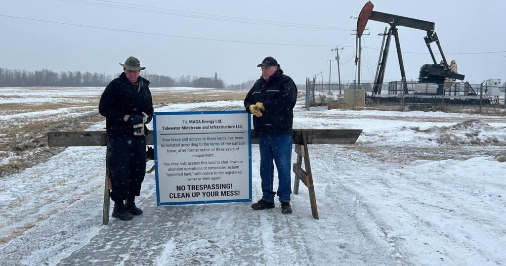 Alberta landowners take stand over years of missed payments by delinquent oil company
