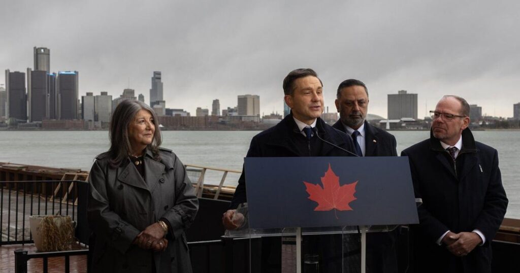 Conservative leader says his plan is ‘the only hope’ for Canada’s auto industry