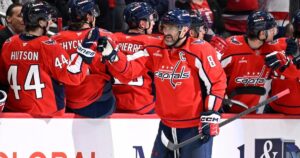 Ovechkin scores his 922nd goal and Hutson scores in his debut as the Caps beat the Senators 4-1