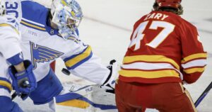 Young centre showing renewed confidence as Calgary tests its next core pieces