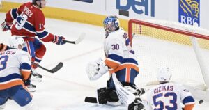 Caufield scores hat trick in five-point night, Canadiens crush Islanders 7-3 Caufield scores hat trick in five-point night, Canadiens crush Islanders 7-3